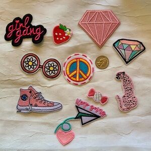 Pink and Multicolor Kids Patch Set